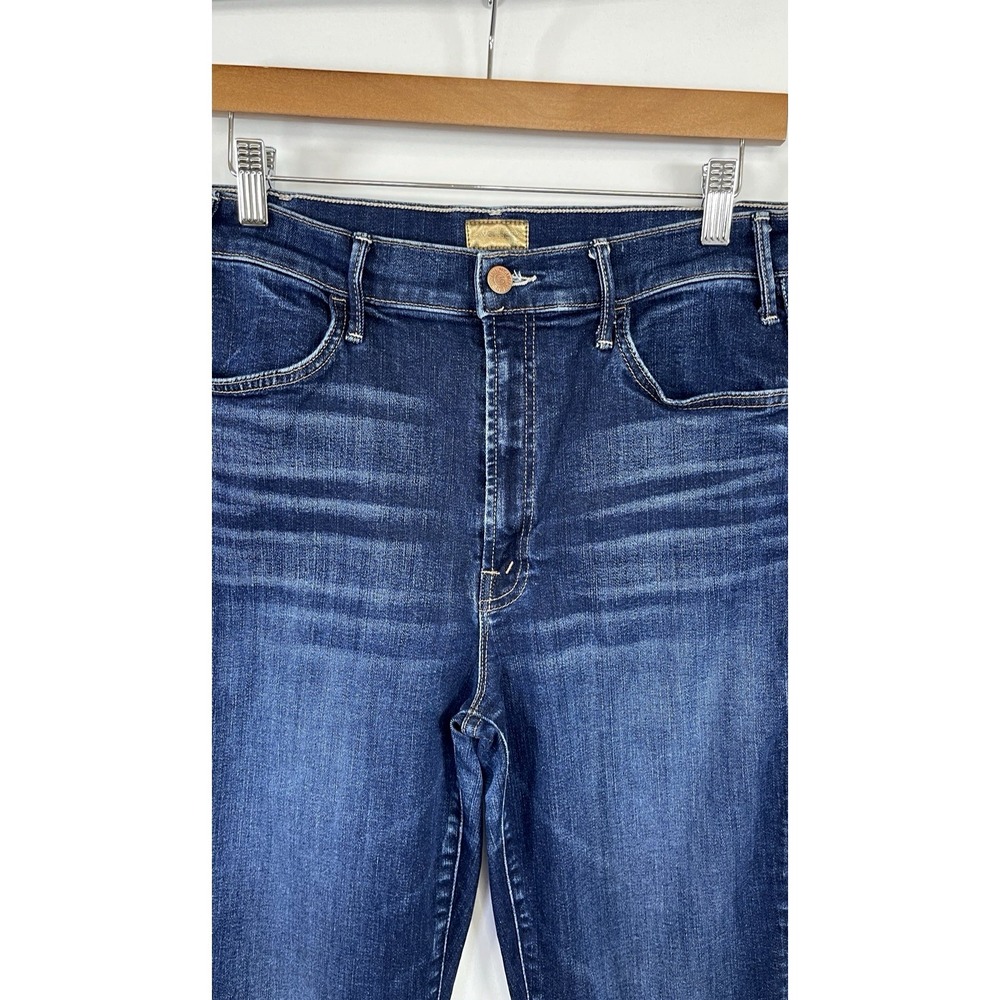 MOTHER Womens Lil' Hustler Ankle Fray in Off Limits Jeans Size 31 Dark Wash - Picture 6 of 14